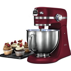 AEG KM 5520 Robot de cuisine/Accessoires / 1,6 CV / 10 vitesses/Fonction pulsation/Lumière LED/Couvercle aromatique/Boîtier e