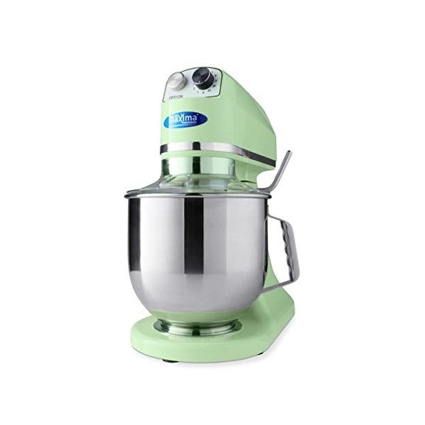 Mixeur Planétaire 7 L Jusquà 2 Kg Pâte Vert Pastel - Bol Mixeur Inox - 11 Vitesses - Robot Pâtissier - Batteur sur Socle - R