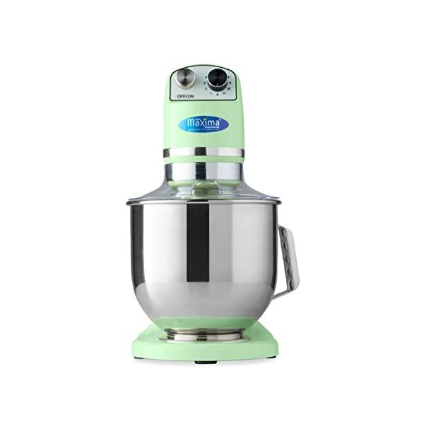 Mixeur Planétaire 7 L Jusquà 2 Kg Pâte Vert Pastel - Bol Mixeur Inox - 11 Vitesses - Robot Pâtissier - Batteur sur Socle - R