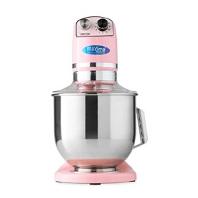 Mixeur Planétaire 7 L Jusquà 2 Kg Pâte Rose Pastel - Bol Mixeur Inox - 11 Vitesses - Robot Pâtissier - Batteur sur Socle - R