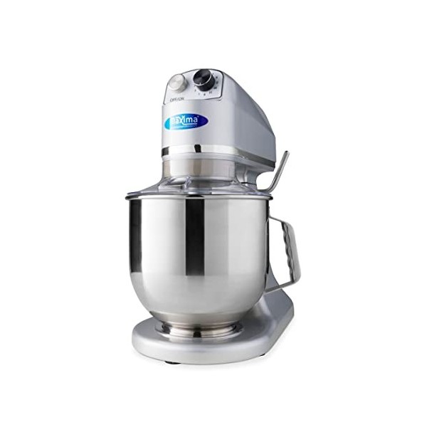 Mixeur Planétaire 7 L Jusquà 2 Kg de Pâte Argent - Bol Mixeur Inox - 11 Vitesses - Robot Culinaire - Batteur sur Socle - Rob