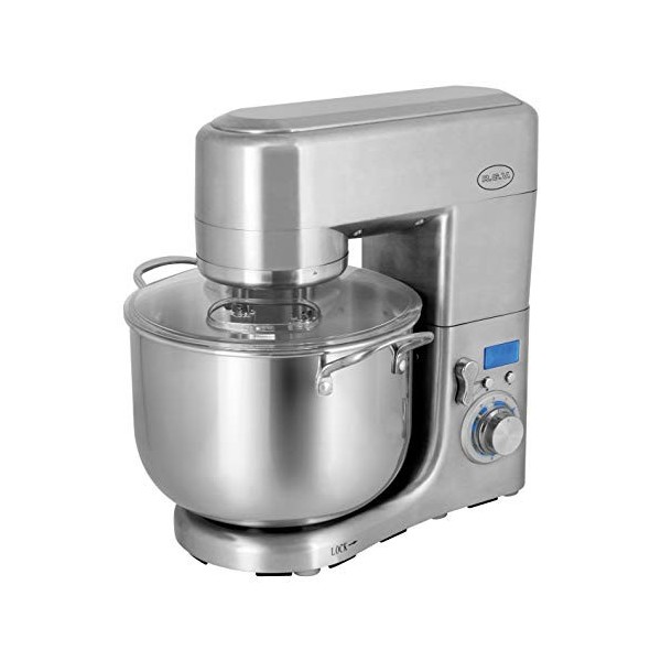 RGV Pastaprof PL10S Pétrisseur planétaire, capacité 10 litres, double crochet, bol en acier inoxydable, 1500 W, 6 vitesses