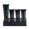 Coffret Cadeau Homme Routine Soin Visage Complète: Gel Nettoyant, Gommage Exfoliant, Crème de Jour SPF20 et Crème de Nuit- Id