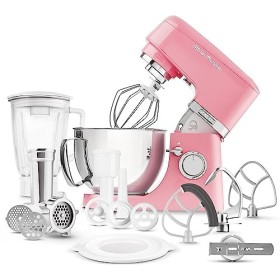 Sencor STM 6354RD Robot Multifonctions 1 000 W Robot Pâtissier, Blender Professionnel 8 Vitesses Fonction PULSE Bol dAcier I