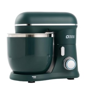 Kitchen in the Box 3,5 L 2 Bols Robot Pâtissier avec Fouet, Crochet Pétrisseur, Batteur, 10 Vitesses + Fonction Pulse, Vert