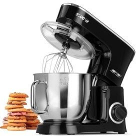 MPM MRK-19 Robot de Cuisine Boulangerie Professionnel Mixeur Pétrin Pâtissier Orbital, 2200W Max. 6,5L Bol en Acier Inox, 6 V