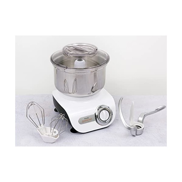 Mixer, Mixer EasyMix SM900, 500W de puissance, Mélanger et pétrir, Bol en acier inoxydable de 3 litres avec accessoire pour b
