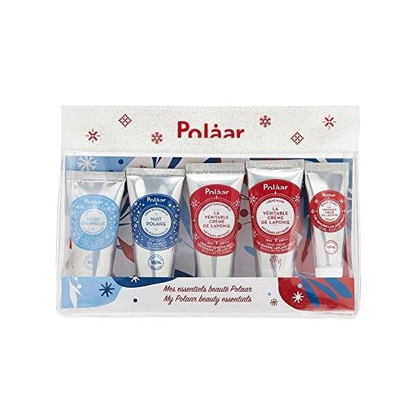 Polåar - Coffret Cadeau Maxi Trousse Kit 5 Produits - Soins naturels Eclat, Detox, Hydratation, Anti-Age - Toutes peaux même 