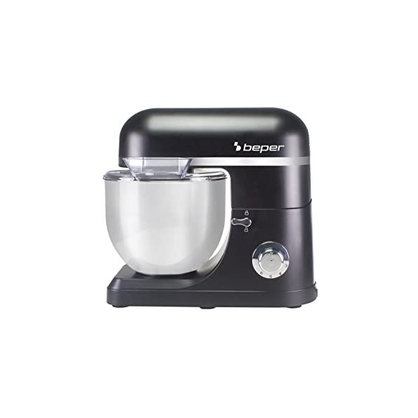 Beper BP.200 Robot pâtissier planétaire, puissance 1000 W, récipient en acier inoxydable de 4,5 L, pour pétrir, amalgamer et