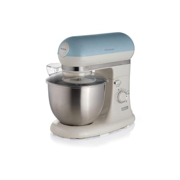 Ariete Pétrin Vintage 1588, Batteur Circulaire Pour Pain, Pizza, Gâteaux Et Pâtisseries, Hob, Fouet à Cœur Et Fouet à Fil Inc