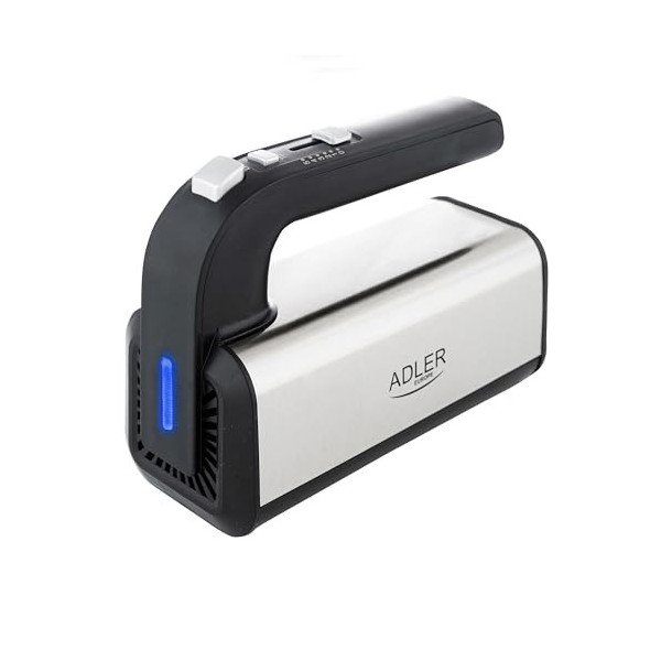 ADLER AD 4225 INOX Batteur à main, 800 W, robot de cuisine, mixeur avec 3 fonctions, batteur, batteur, batteur, noir/argent, 