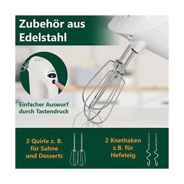 Clatronic HM 3014 Batteur 5 Vitesses 250 W