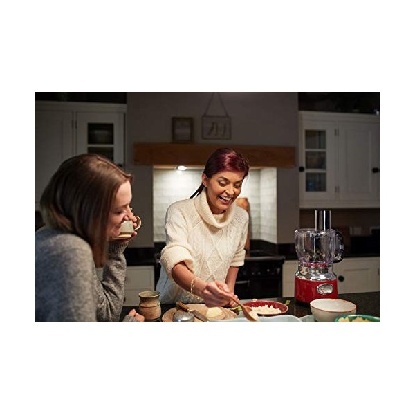 Russell Hobbs Robot Cuisine Multifonction 2,3L, Hâche, Mixe, Tranche, Râpe, Compatible Lave-Vaisselle, Design Vintage - Rouge