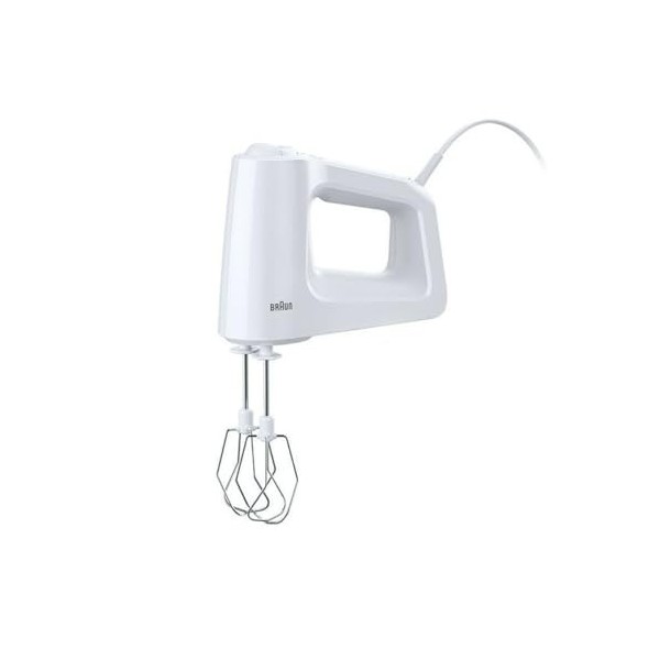 Braun HM3000WH Batteur avec Fouet/Pétrin Blanc 450 W