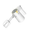 Batteur - Puissance : 425 W - 5 vitesses + Turbo - Fouets + crochets en acier inoxydable résistants au LV - Bouton d’éjection