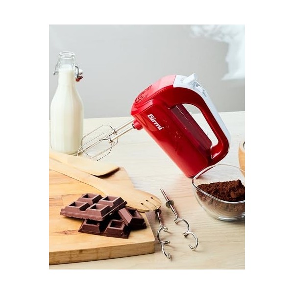 Girmi SB02 Batteur électrique, 170 W, rouge