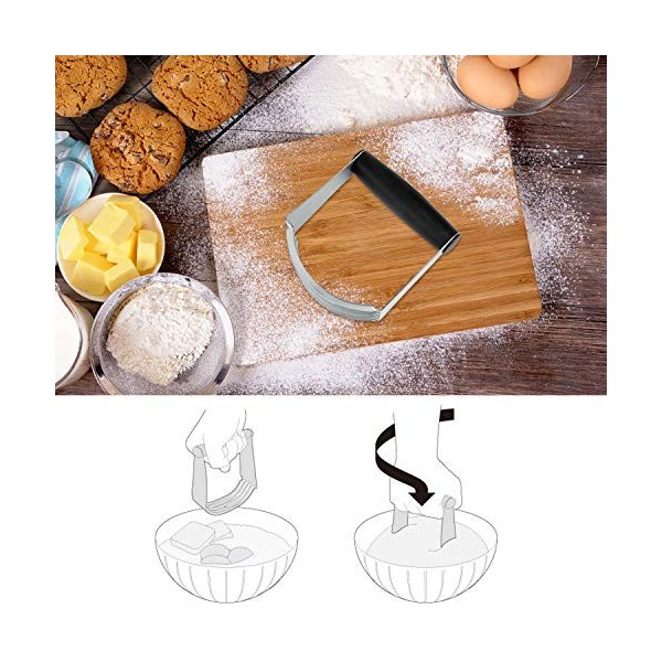 Mélangeur à Pâtisserie en Acier Inoxydable Mélangeur Manuel avec Une Poignée Anti-Dérapant pour lusage à la maison professio