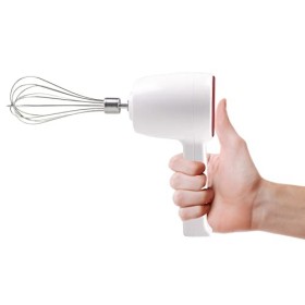 BEPER P102SBA007 Batteur rechargeable sans fil,20W,2 Fouets en Acier inoxydable, 5 Vitesse, Unique Touche de Fonctionnement, 