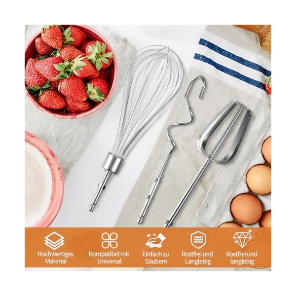 Kit daccessoires pour perceuse, batteur à main, fouet en acier inoxydable, fouet électrique, fouet pour les blancs dœufs, p