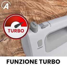 Ardes ARSBAT01 SPINNY Mélangeur électrique 5 vitesses et turbo avec kit batteur pour pétrir, fouetter et fouetter 200 W