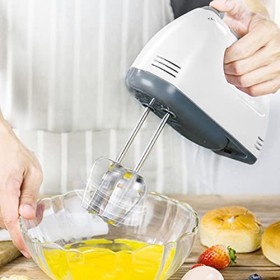 Topyond Batteur à œufs électrique Portatif à 7 Vitesses, Batteur à œufs Domestique, Mélangeur De Cuisine, Petit Batteur à Crè