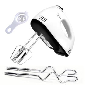 LUPATDY Batteur électrique à main,7 niveaux,batteur à main,fonction turbine,mixeur,batteur à main 300 W 2 fouets,2 agitateurs