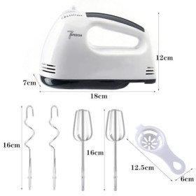 LUPATDY Batteur électrique à main,7 niveaux,batteur à main,fonction turbine,mixeur,batteur à main 300 W 2 fouets,2 agitateurs