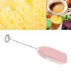 Mélangeur à Main électrique, Mélangeur à Main électrique Fil Pratique, Durable, Portable, Petit Compact pour café Rose 