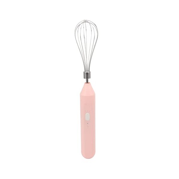 Batteur Électrique Sans Fil, Fouet Électrique Portable pour la Cuisson à la Maison Rose 
