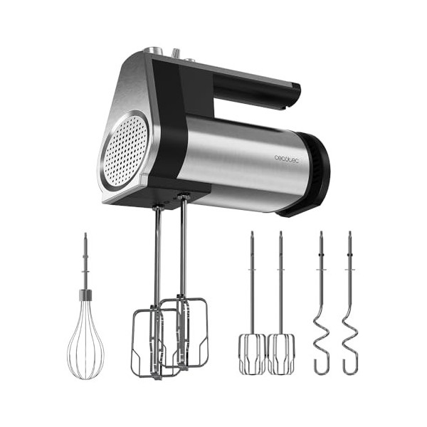 Cecotec Robot Pétrisseur PowerTwist 500 Gyro. Bol Auto-giratoire avec 3.5 L de Capacité, 5 Niveaux de Vitesse, Fonction Turbo