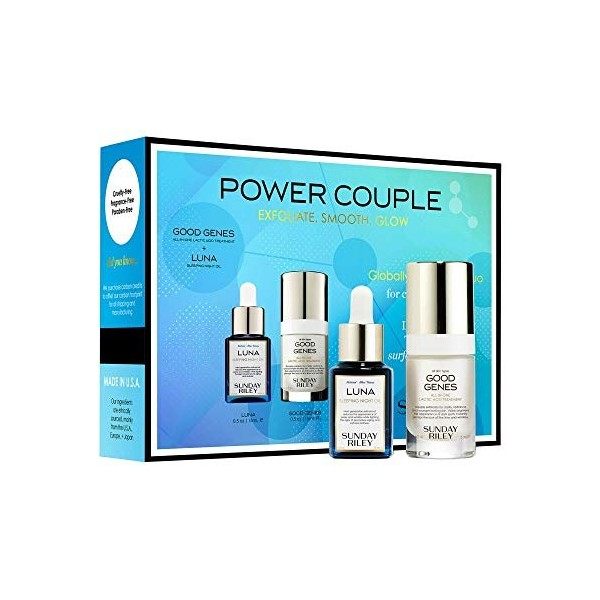 Sunday Riley Power Couple Total Transformation Kit with Good Genes and Luna Oil by Sunday Riley