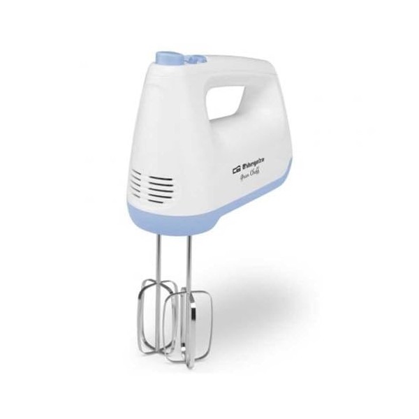 Orbegozo BA 3750 - Batteur sur socle, 6 vitesses + fonction turbo, taille compacte, bol de rangement, accessoires amovibles l