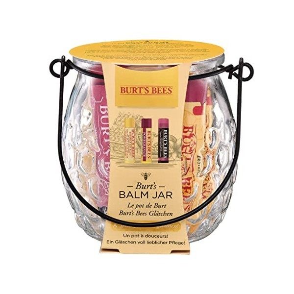 Coffret Burts Bees baume - 1 baume lèvres cire d’abeille 100 % naturel, vitamine E et menthe poivrée 4,25 g , 1 baume à lèv