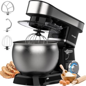 Iceagle Robot Patissier 6 L - 1500W Robot Batteur Électrique Cuisine - Petrin avec 6 Vitesses, Crochet Pétrisseur, Batteur, F