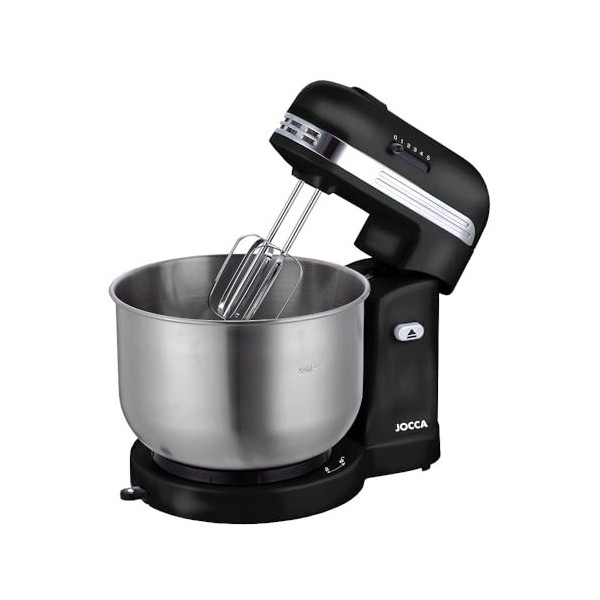 JOCCA - Mélangeur pétrisseur de resposterie 350W avec auto-rotation par friction, 5 vitesses, bol en acier inoxydable 35L, p