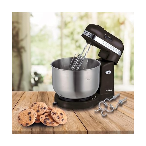 JOCCA - Mélangeur pétrisseur de resposterie 350W avec auto-rotation par friction, 5 vitesses, bol en acier inoxydable 35L, p