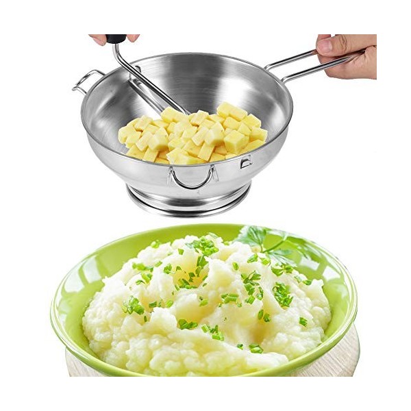 Mélangeur Manuel Multifonctionnel, Mélangeur De Fruits Et Légumes à Salade En Acier Inoxydable, Facile à Utiliser Et à Nettoy
