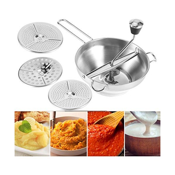 Mélangeur Manuel Multifonctionnel, Mélangeur De Fruits Et Légumes à Salade En Acier Inoxydable, Facile à Utiliser Et à Nettoy