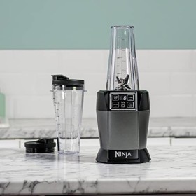 Ninja – Mixeur avec Auto-iQ 1 000 W, 2 tasses de 700 ml, noir/argenté - BN495UK