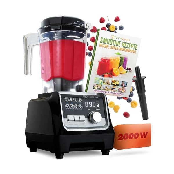 NUTRI-BLENDER MAX+ Blenders with Verseuse 2000W Mixeur Stand Mixeur Smoothie Mixeur Mixeur Professionnel - 2L Tritan, Sans BP