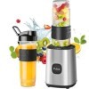 Blender Smoothie 500 W, Mixeur Blender avec 2 Bouteilles Tritan Portables de 570 ml, Mixeur Smoothie sans BPA avec 4 Lames en