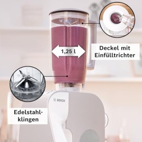 Bosch - Electroménager MUZ5MX1 Blender plastique - Compatible avec robots culinaires série MUM5 - Blanc/transparent