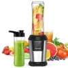 Blender Smoothie, 500W Blender Smoothie, Mini Mixeur Blender avec 2 Bouteilles Tritan Portables de 600 ml Sans BPA, 4 Lames e