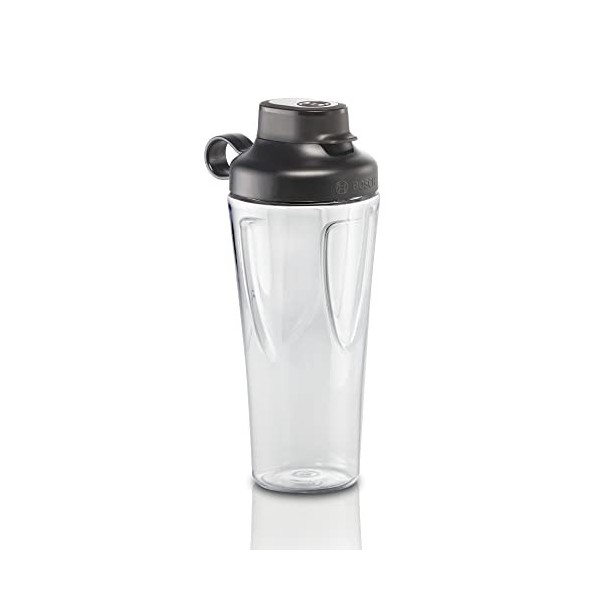 Bosch Hausgeräte MMZBT01B für Optimum Küchenmaschine und VitaPower Series 4 Standmixer to-go Gourde, Tritan, Transparent/Noir