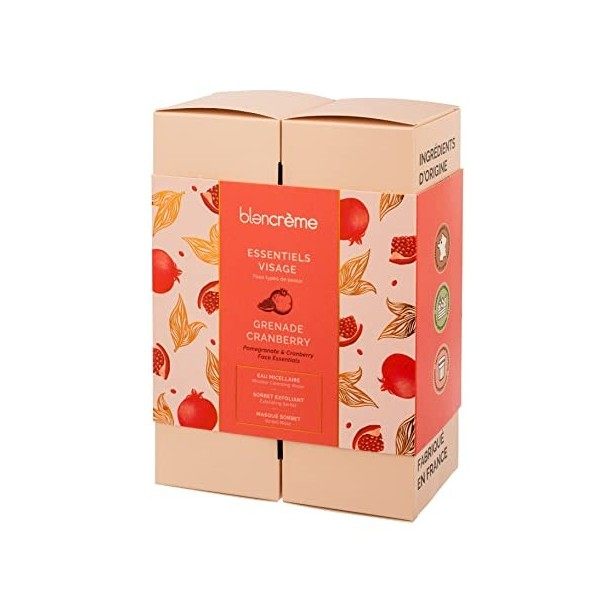 Blancrème - Coffret Cadeau 3 soins Visage Thé Vert Concombre: Gelée Micellaire, Exfoliant Visage, Masque visage, jusqua 98% 