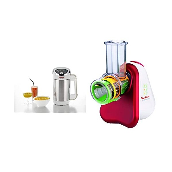 Moulinex Blender chauffant, 1000 W, Capacité 1.2 L, 5 programmes automatiques, Double paroi, Soupe, Velouté, Compote, Smoothi
