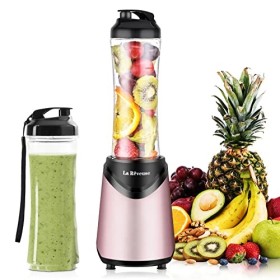 La Rêveuse Mixeur Blender avec 2 Bouteilles BPA-Free Portables de 550ml Mini Blender électrique Multifonctionnel pour Smoothi