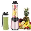 La Rêveuse Mixeur Blender avec 2 Bouteilles BPA-Free Portables de 550ml Mini Blender électrique Multifonctionnel pour Smoothi