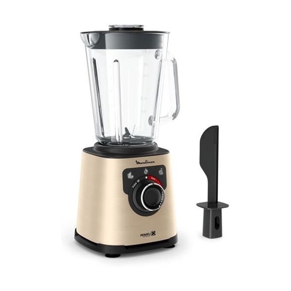 Moulinex Blender électrique, 1200 W, Bol verre capacité utile 1,5 L, Mixeur Smoothie, Technologie de lames Powelix, Haute qua