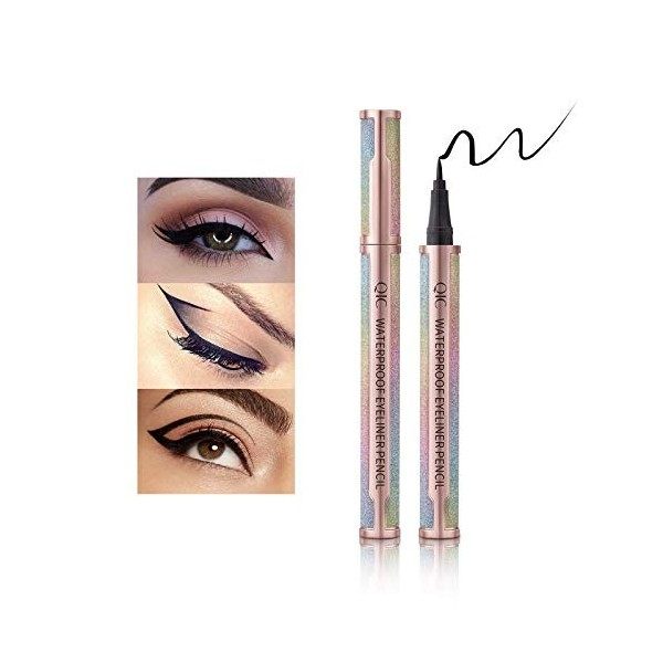 Onlyoily Eyeliner Liquide, Waterproof, Tenue 24H - Noir intense, Sans Transfert et Longue Tenue, Teinte Noir Eyeliner / Khôl ...
